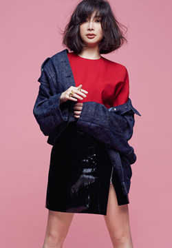 Angelababy登时尚芭莎杂志写真