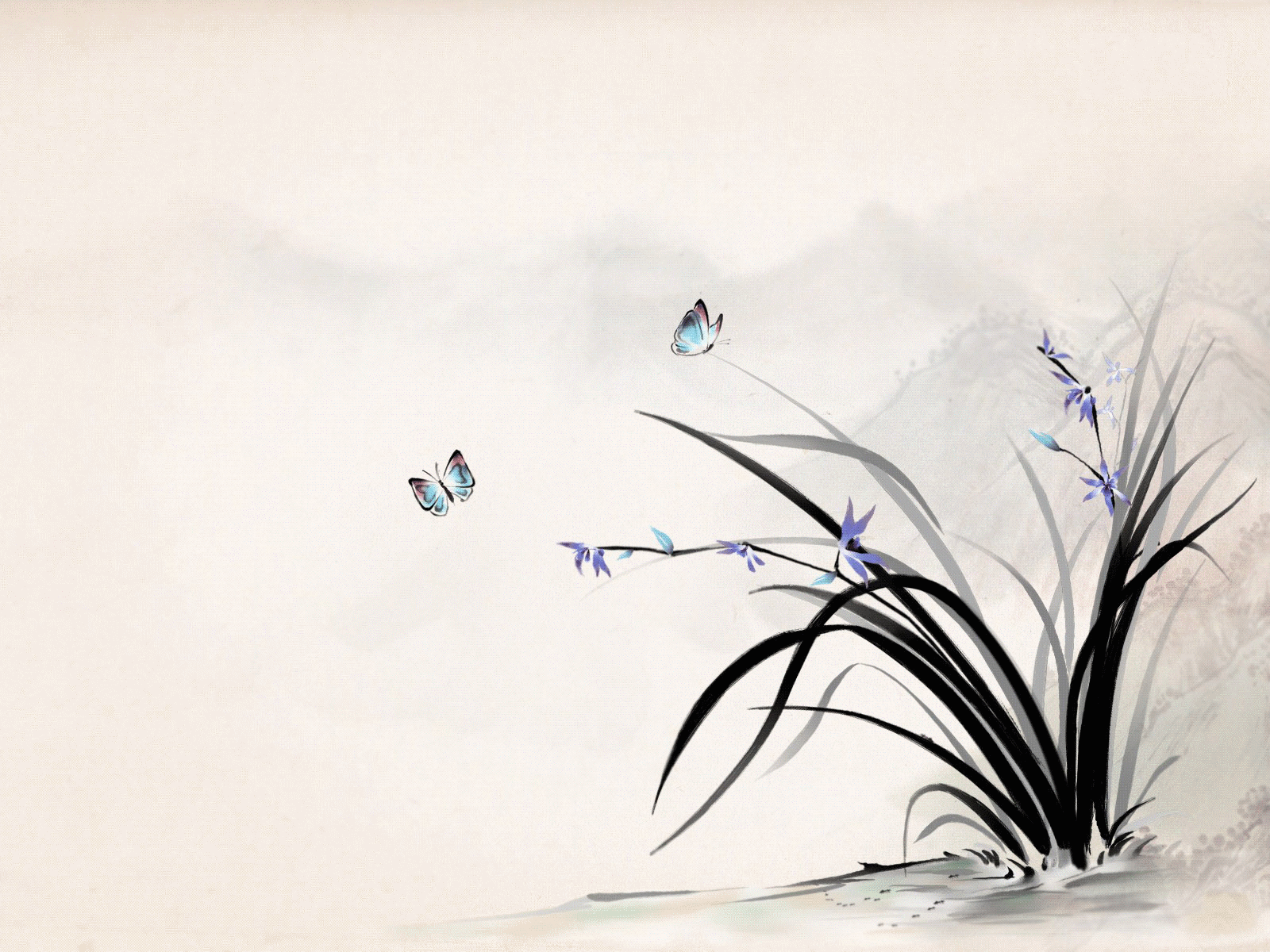 飞舞的蝴蝶高清动态桌面壁纸(图)