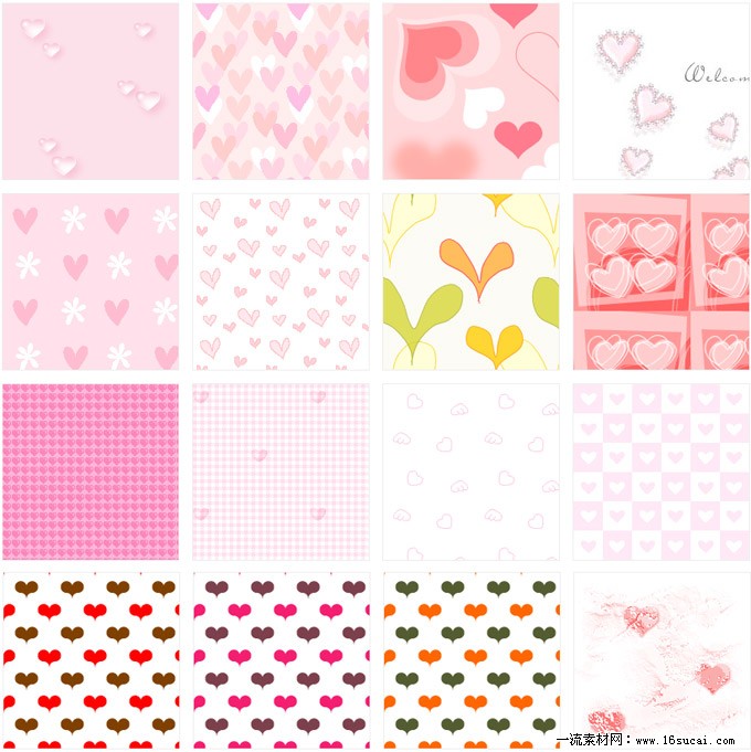 Cute Pink Hearts Scrapbook Paper