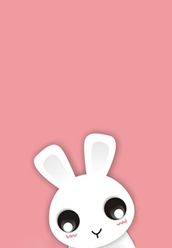 可爱纯色的兔子背景图片