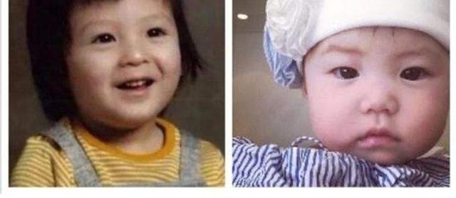 陈冠希童年照像小萝莉,谢霆锋小时候的女装照更美!
