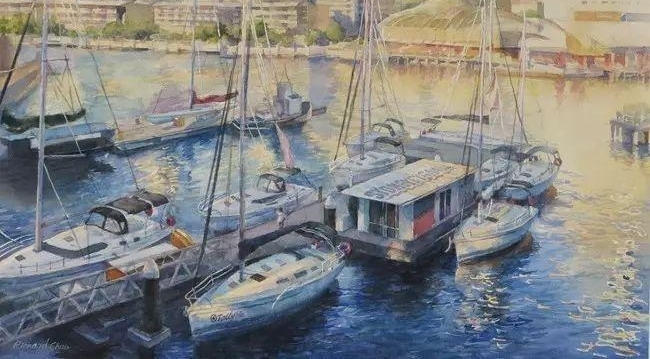 光影魔术师,旅澳画家晁铁军的水彩作品