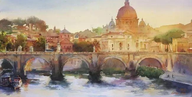 光影魔术师,旅澳画家晁铁军的水彩作品