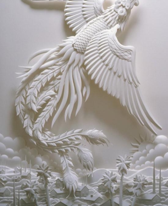 美国艺术大师立体纸雕:犹如汉白玉般光洁 心都醉了