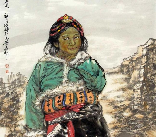 刘结锋国画人物作品赏析:情洒雪域,梦醉高原