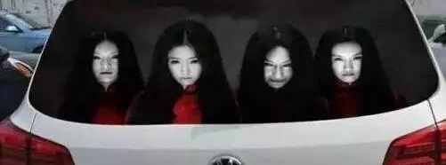 太原恐怖车贴后的又一力作,蜘蛛人荣登太原车顶