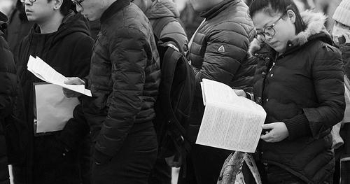 数九寒天 山西考研大军上考场