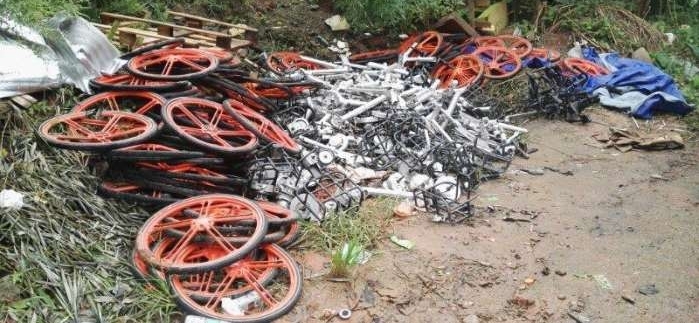 团伙盗窃40多辆共享单车, 将其残忍切割欲当废品变卖