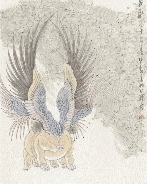 一头十身的何罗鱼,乳为目脐为口的刑天……他用画笔复活《山海经》的神怪异兽