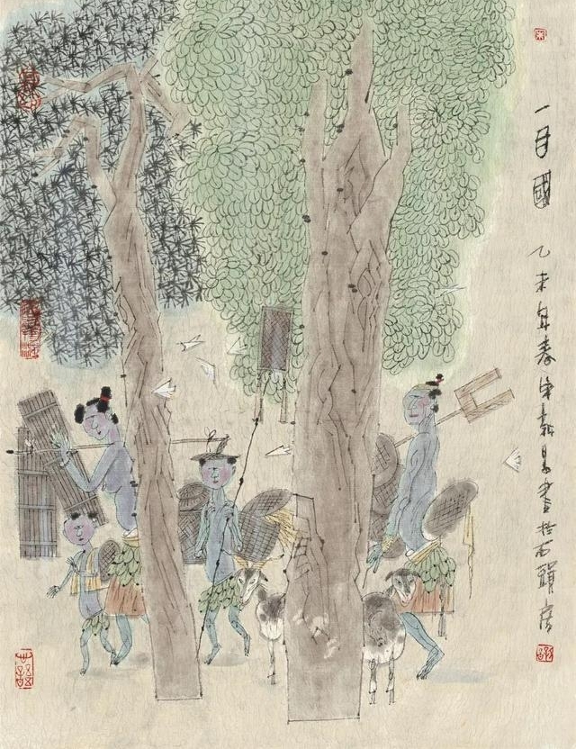 一头十身的何罗鱼,乳为目脐为口的刑天……他用画笔复活《山海经》的神怪异兽