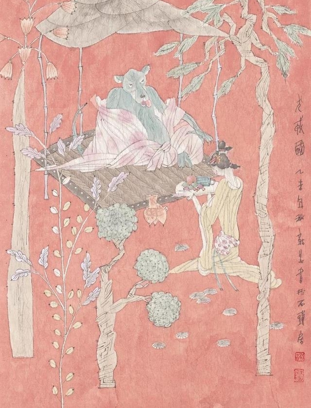 一头十身的何罗鱼,乳为目脐为口的刑天……他用画笔复活《山海经》的神怪异兽