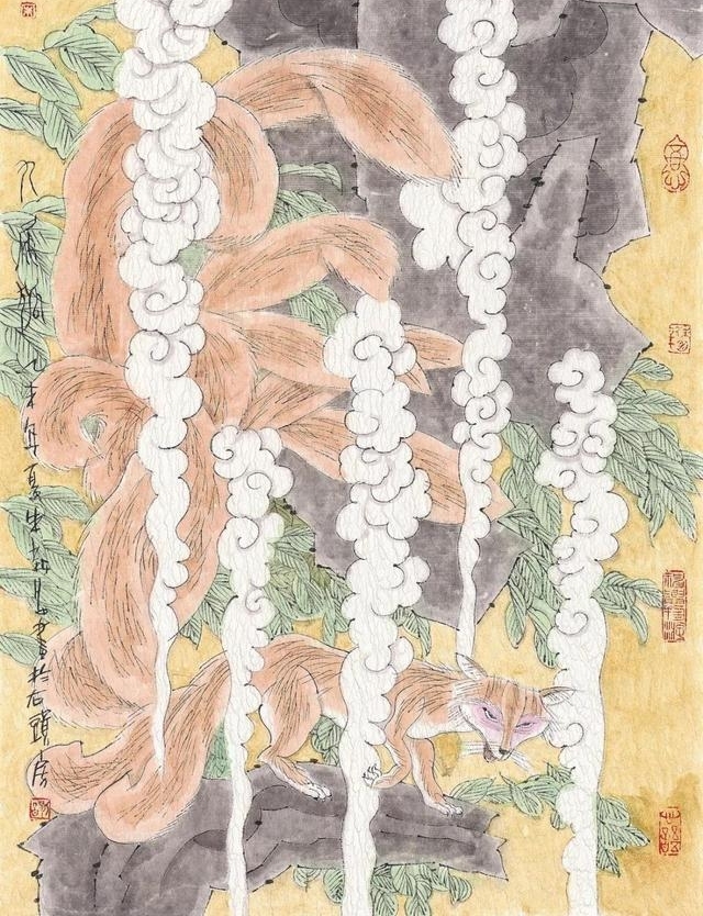 一头十身的何罗鱼,乳为目脐为口的刑天……他用画笔复活《山海经》的神怪异兽