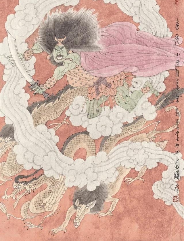 一头十身的何罗鱼,乳为目脐为口的刑天……他用画笔复活《山海经》的神怪异兽