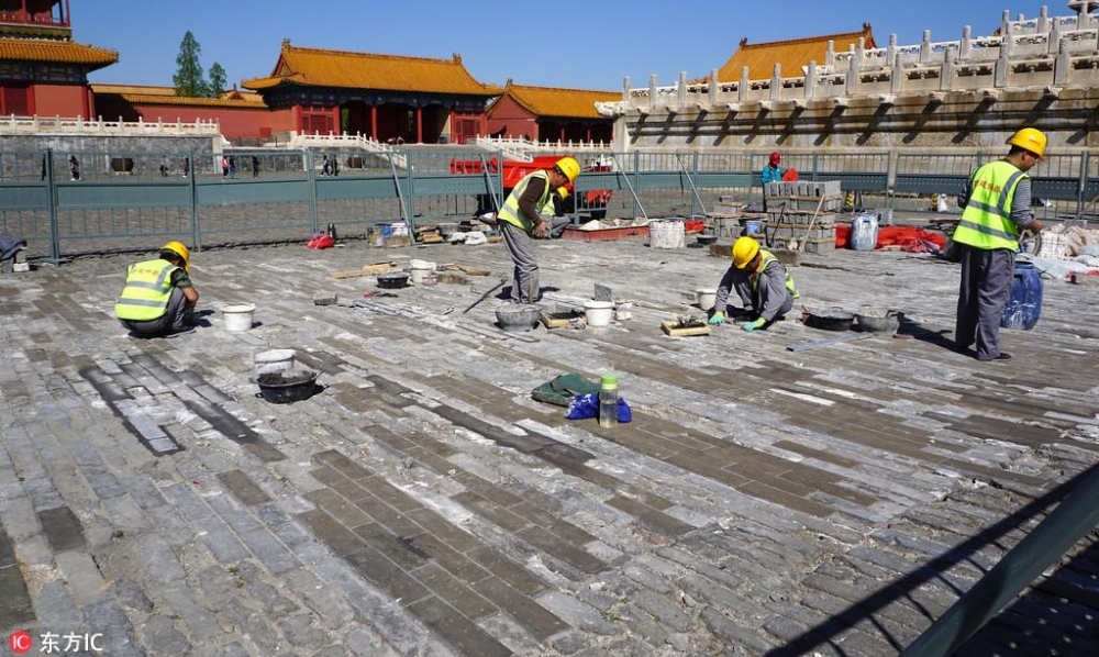 北京故宫对古建筑及地砖大面积修缮下半年启动养心殿修缮工程