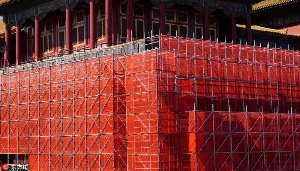 北京故宫对古建筑及地砖大面积修缮下半年启动养心殿修缮工程