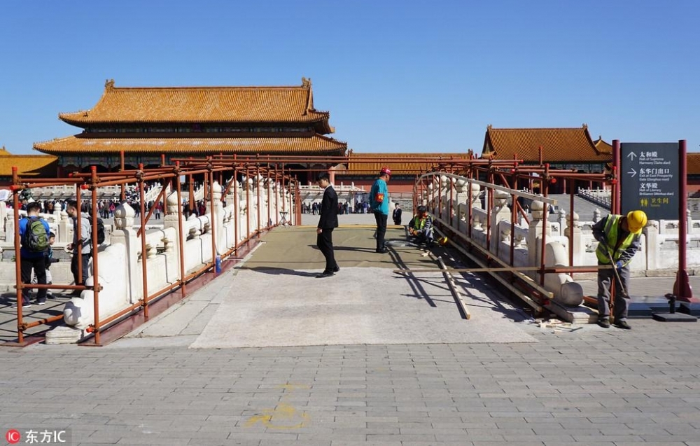 北京故宫对古建筑及地砖大面积修缮下半年启动养心殿修缮工程