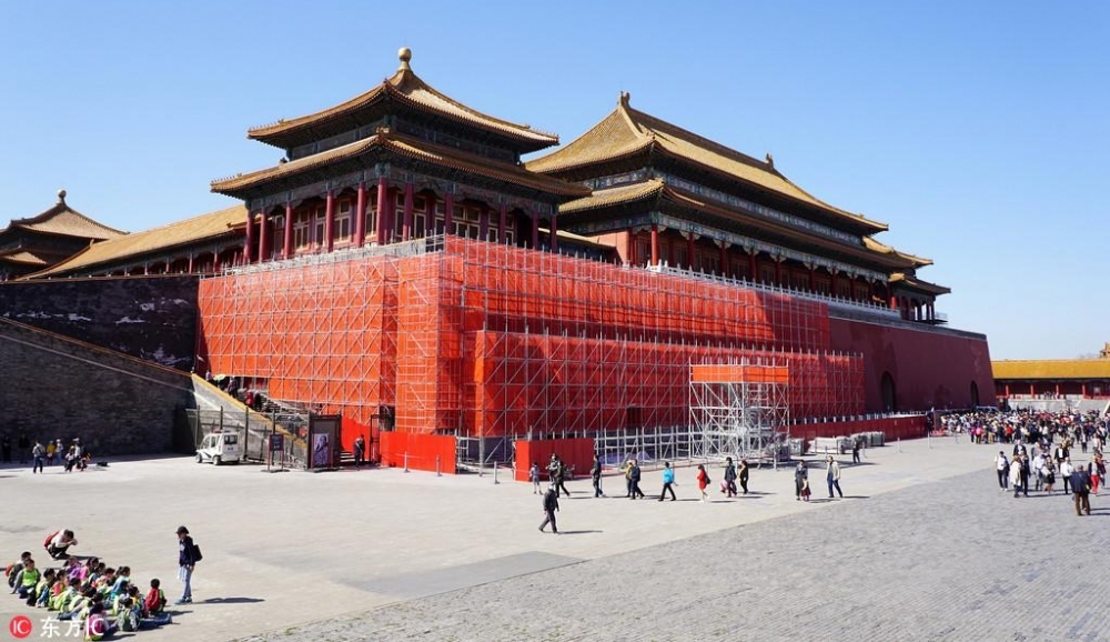 北京故宫对古建筑及地砖大面积修缮下半年启动养心殿修缮工程