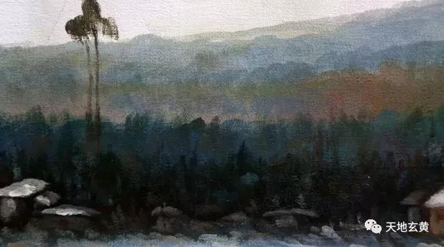 「雅赏」郑建新油画《山村晴雪》
