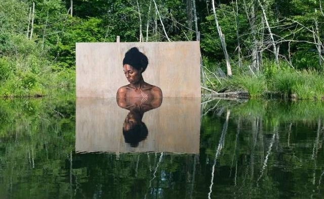 在冰川上画画,就问你牛不牛···