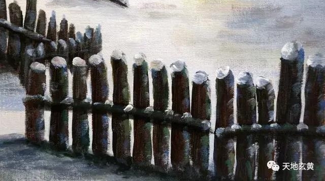 「雅赏」郑建新油画《山村晴雪》