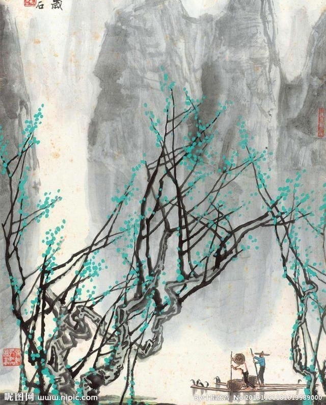 这画有意境还是山水太美了