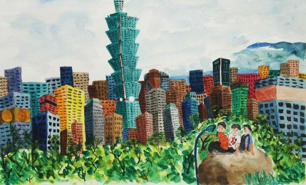 海峡两岸少儿美术大展成都开展 两岸四地少儿以画会友逐梦未来