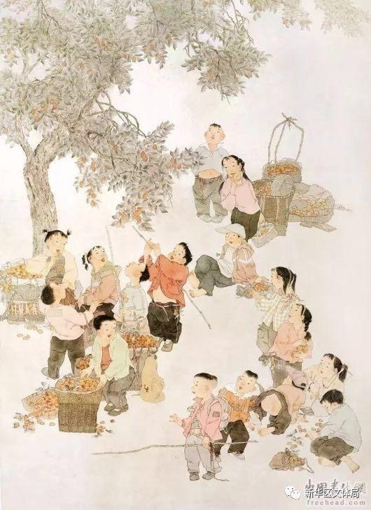 「看新华」重器落户文体中心——民俗工笔白描画在文体中心三楼展出