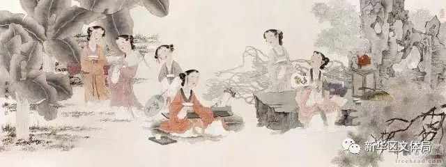 「看新华」重器落户文体中心——民俗工笔白描画在文体中心三楼展出