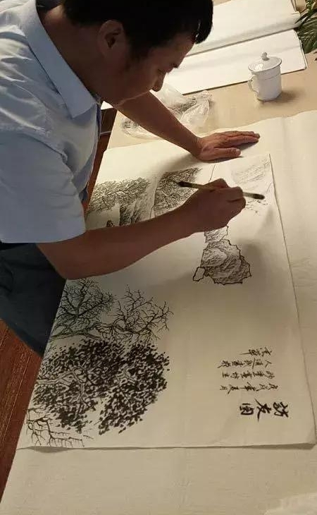 万山红遍,层林尽染|国画名家孙通成用画诠释秋,展现红色之美