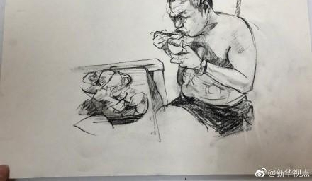 画满两本写生簿:21岁女孩为患癌父亲素描“抗癌日记”