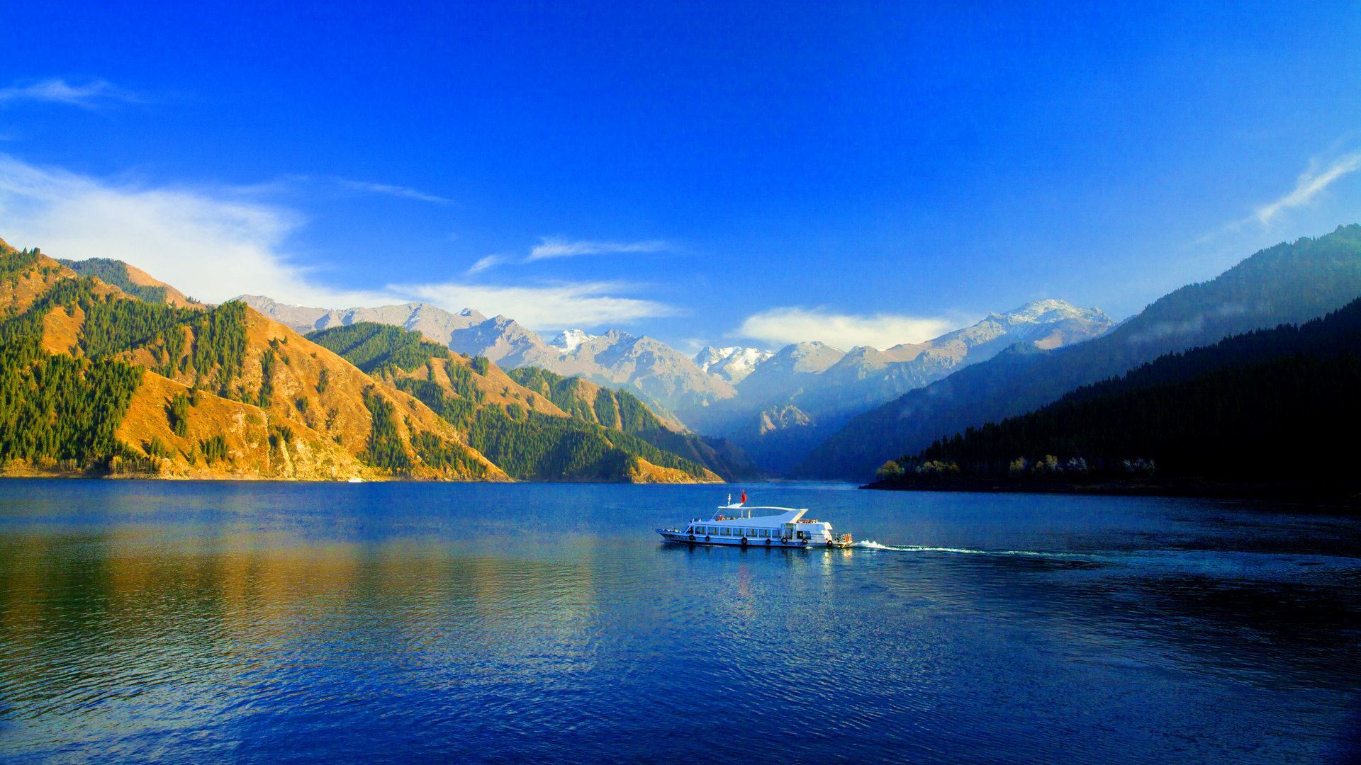 中国最佳旅游去处天山天池自然风景壁纸 唯一图库